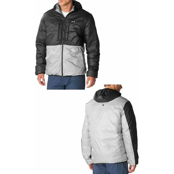 Oakley Men's Generate Reversible HydroFree Hooded Puffer Jacket - Stone Gray - Picture 4 of 4